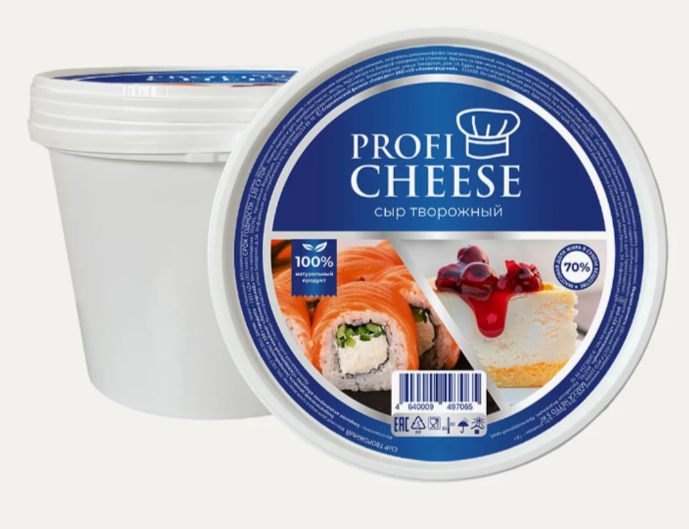 Сыр Творожный Profi Cheese 68%, 2,2 кг без ЗМЖ,1шт.