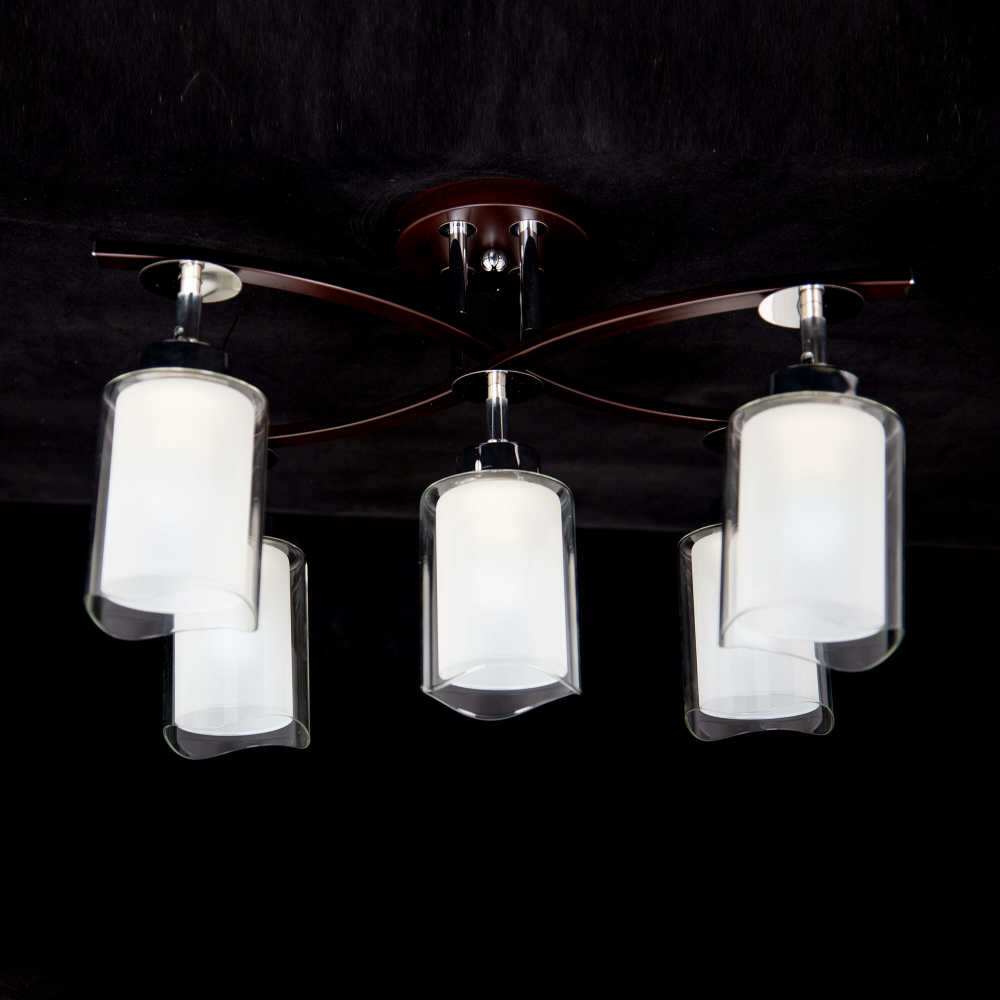 Citilux Фортуна CL156152 Люстра с поворотными плафонами Венге Хром