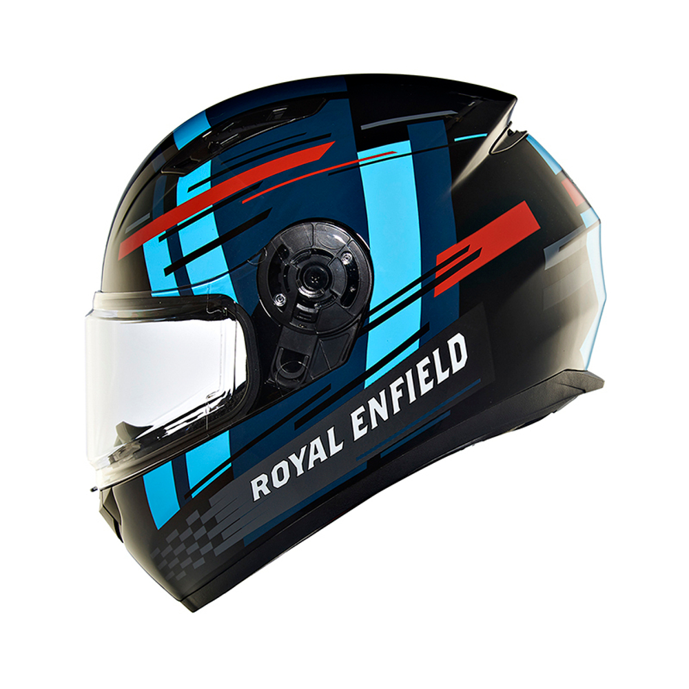 Шлем интеграл Royal Enfield, цвет - черно-синий, размер - XL (620 мм), арт. RRGHEP000544 (HESS22012GLOSS BLACK)