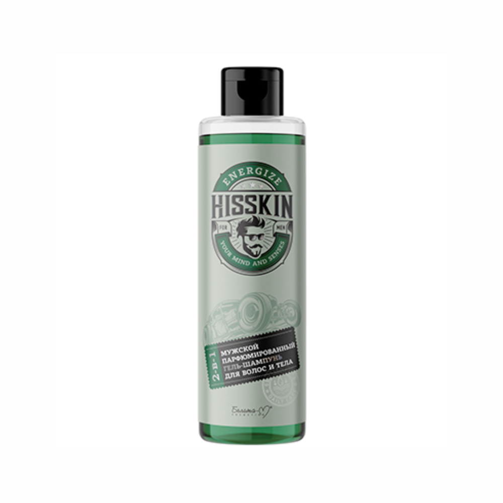 Мужской парфюмированный гель-шампунь для волос и тела 2-В-1 серии HISSKIN 300 г