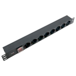 Блок розеток 19", 8 розеток EKF TRP-HPD-LS-10A-8SH-C14