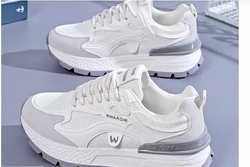 Женские кроссовки RWAROIR белые с массивной подошвой, дышащие, повседневные, стильные