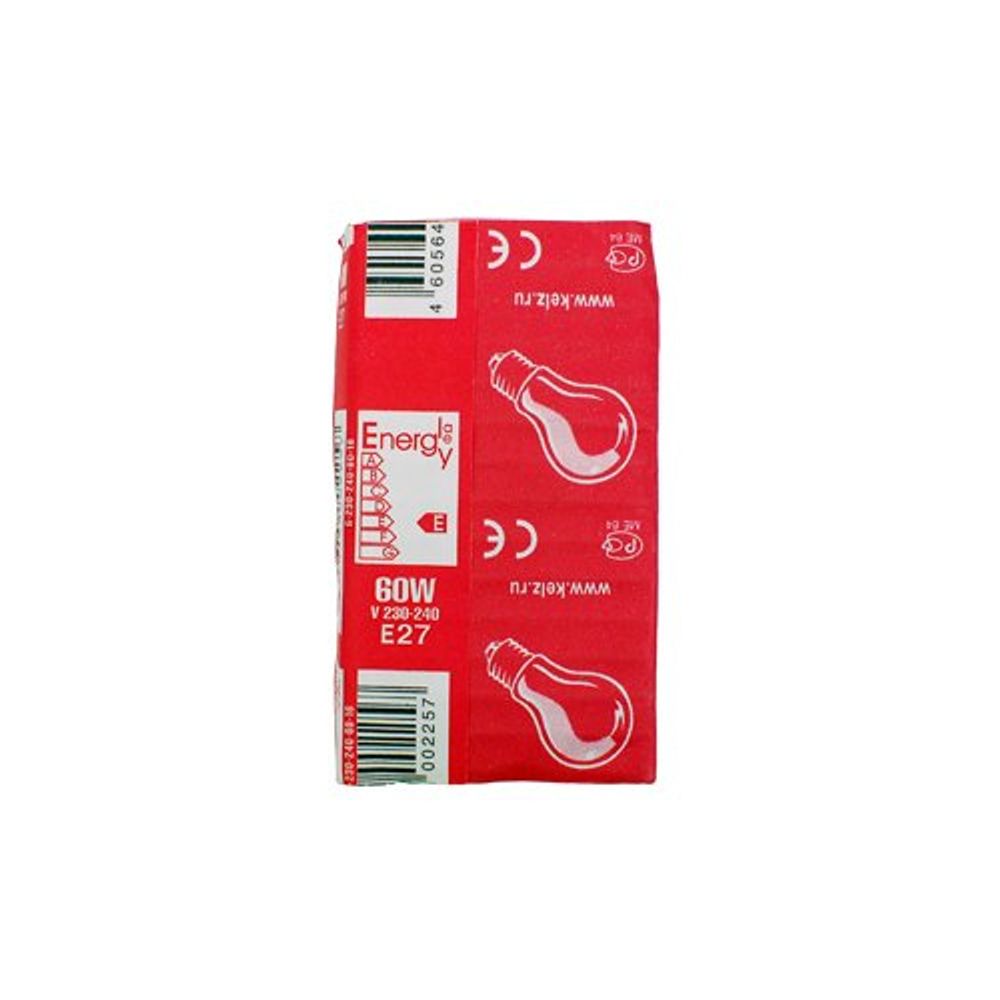 Лампочка КАЛАШНИКОВО А50 60Вт Е27 / E27 230В груша прозрачная