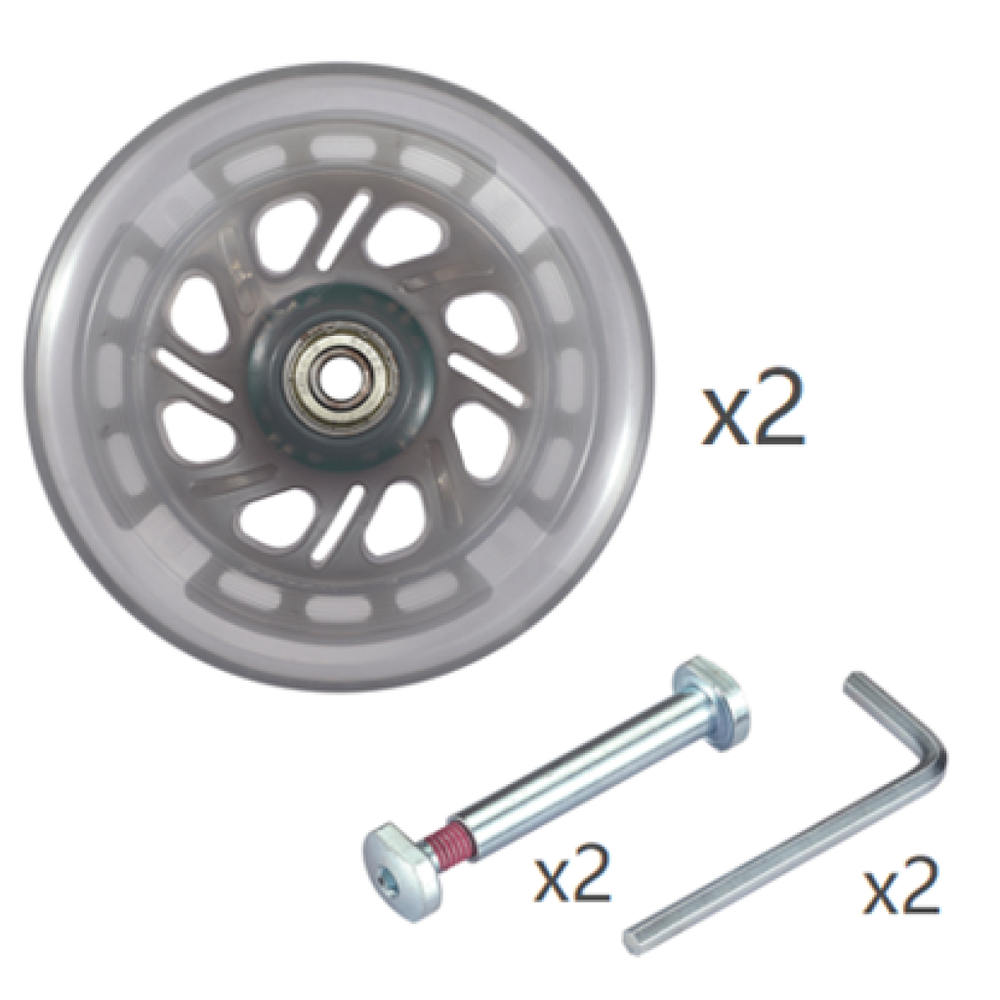 Комплект колес Mini LED лунный 120*24 мм (2 шт)