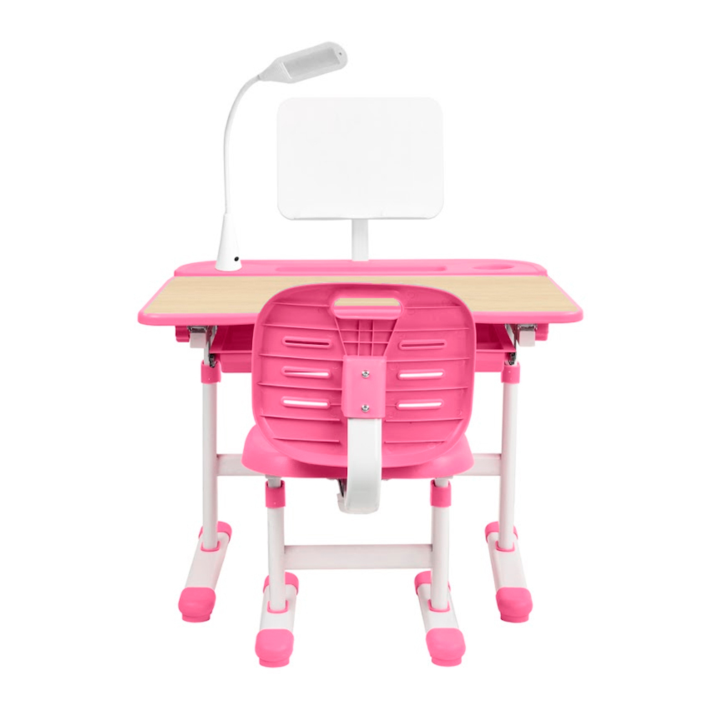 Комплект растущей детской мебели Fundesk Cura парта + стул + выдвижной ящик + подставка + лампа