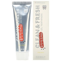 Отбеливающая гелевая зубная паста с Фтором Consly Clean&Fresh Total White Fluoride Whitening Gel Toothpaste 105г