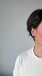 Серьги с чёрными кабошонами