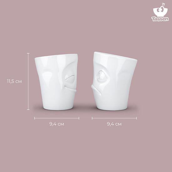 Набор кружек cheery & baffled, 350 мл, белый, 2 шт.