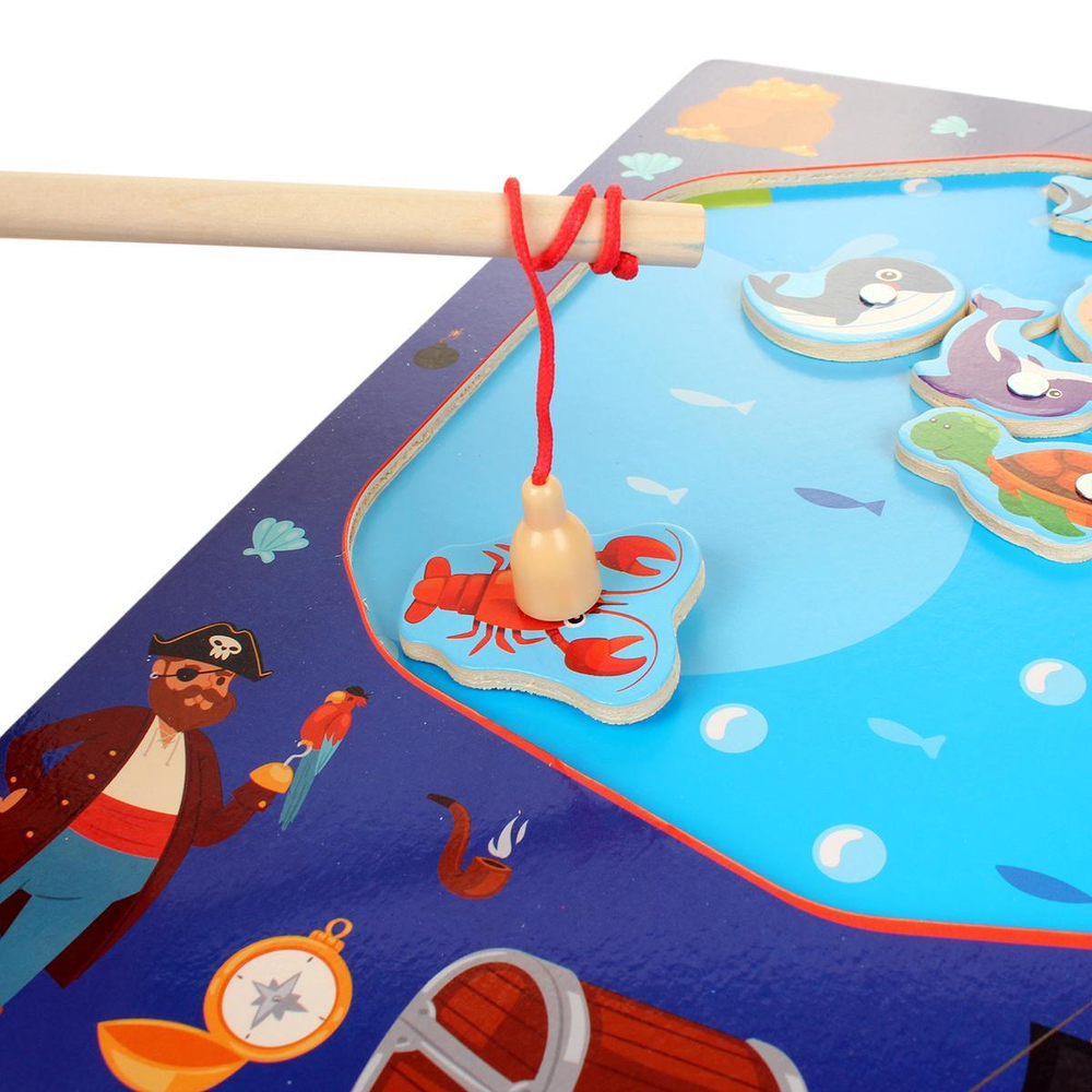 Развивающая игрушка деревянная Рыбалка магнитная, C-41816