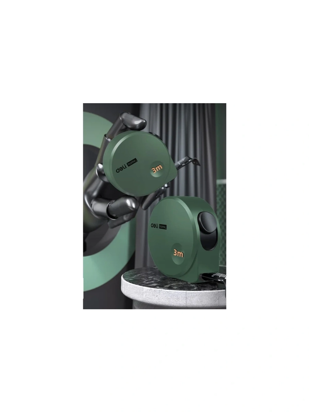 Рулетка DELI home series green ht8316l 3мх16мм 112895