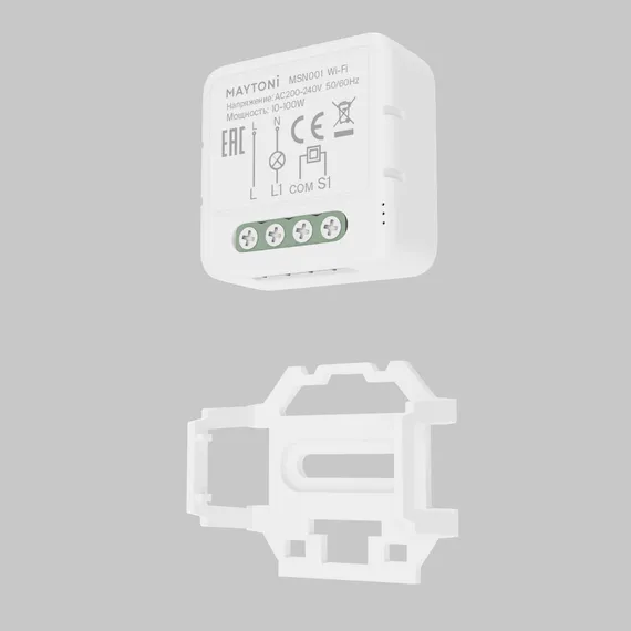 Wi-Fi выключатель одноканальный (без нуля) 100Вт Lighting control msn001