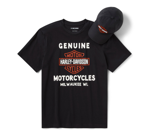 Комплект Футболка + Кепка Men's Bar & Shield Hat & Tee Gift Set Harley-Davidson