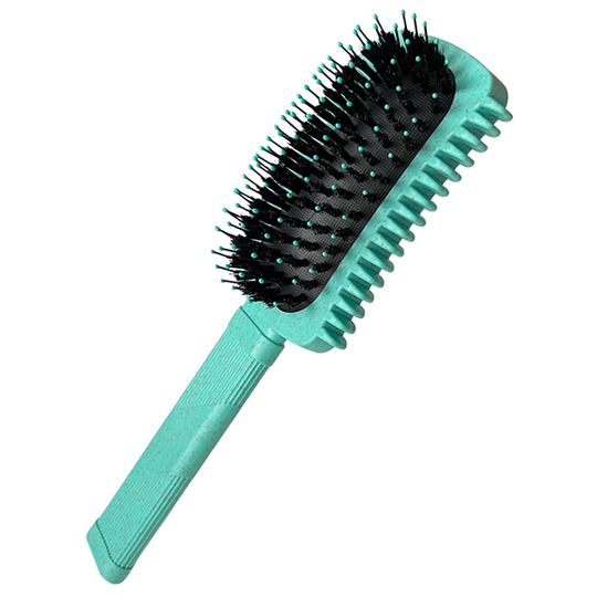 Щетка массажная Harizma Combo, зеленая (h10684-16)