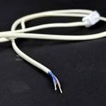 Белый шнур силовой, кабель питания S52 2х0.5 с выключателем 1.8 м