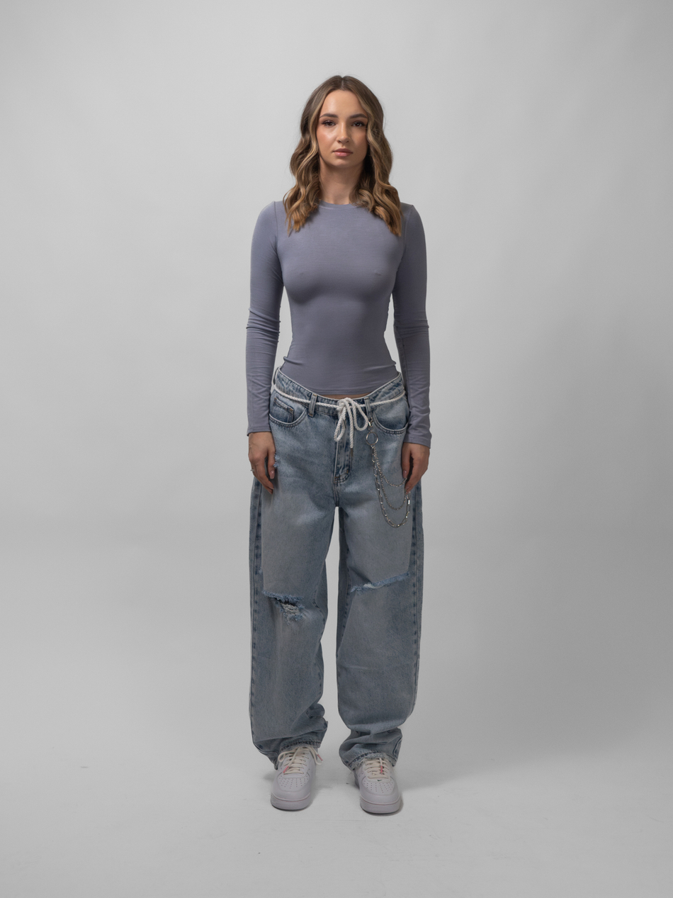Лонгслив женский Skin Line (Grey)
