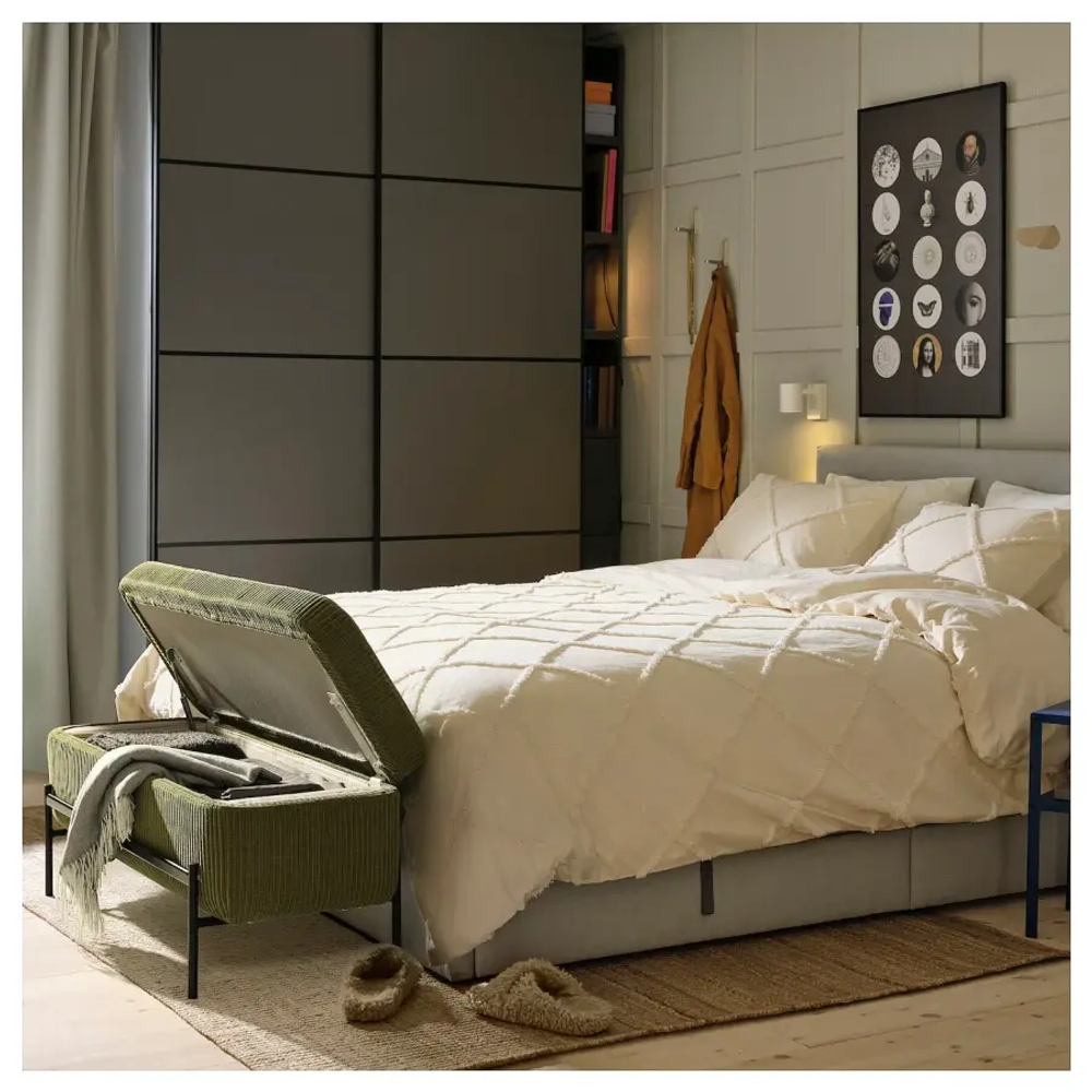 Скамейка с контейнером - IKEA VALTORP / ВАЛТОРП ИКЕА, 47x103см, зеленый