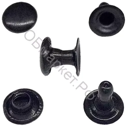 Хольнитен 7х7мм, ножка 6мм, оксид (чёрный матовый)