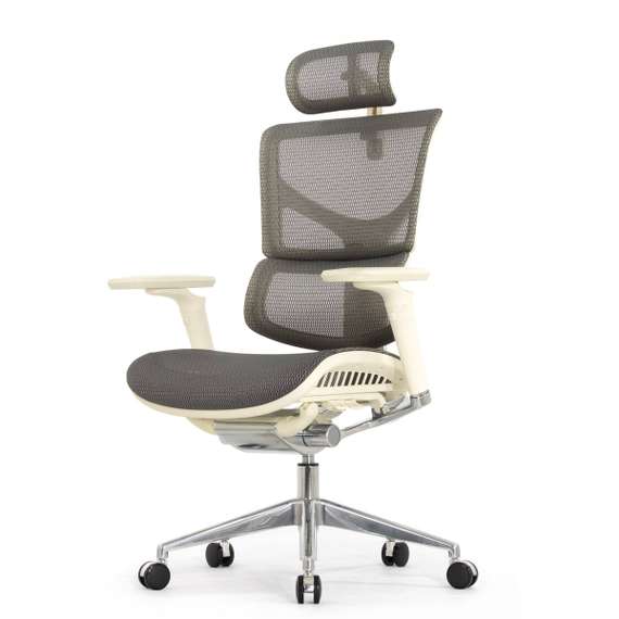 Кресло EXPERT 2 SAIL HSAM 01-G (подлокотник 6D(360), подголовник 5D,сетка серая / каркас светлый)