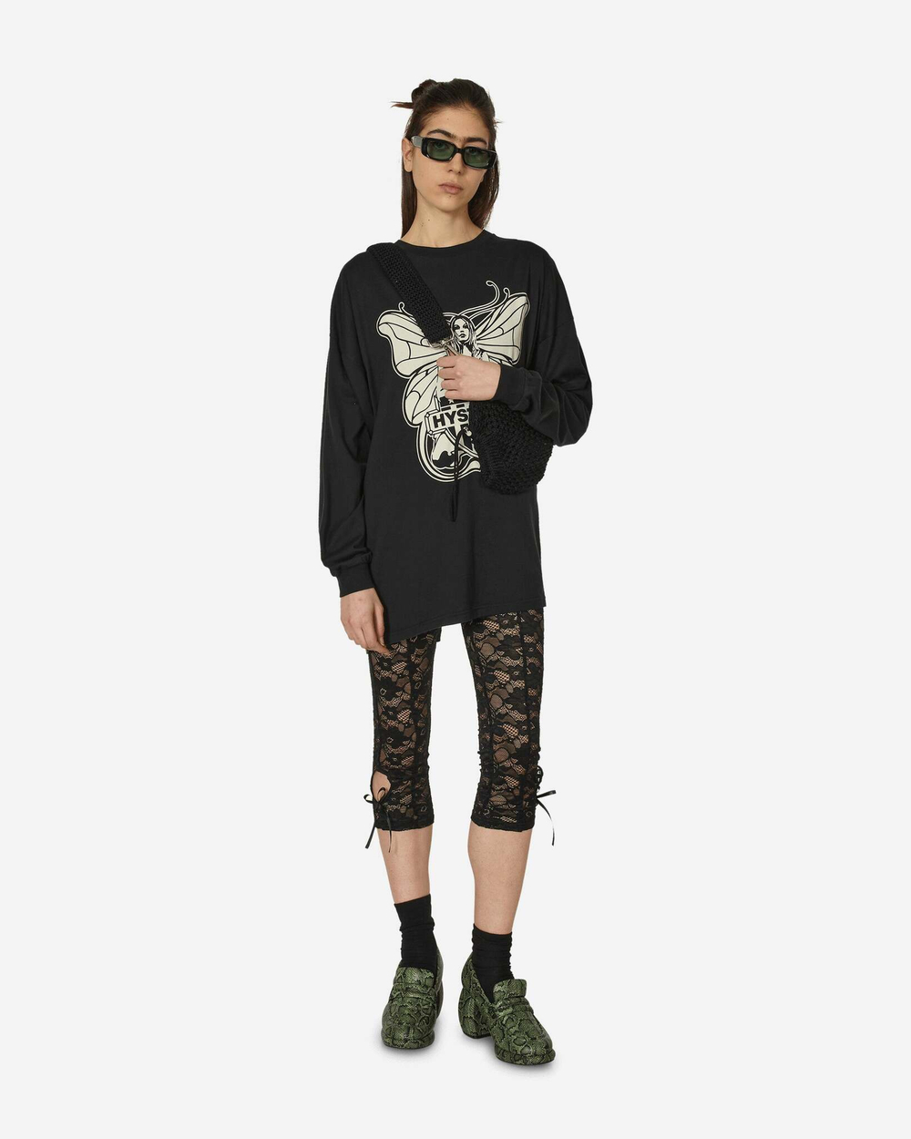 Hysteric Glamour Футболка С Длинным Рукавом Levitated Girl, Черная