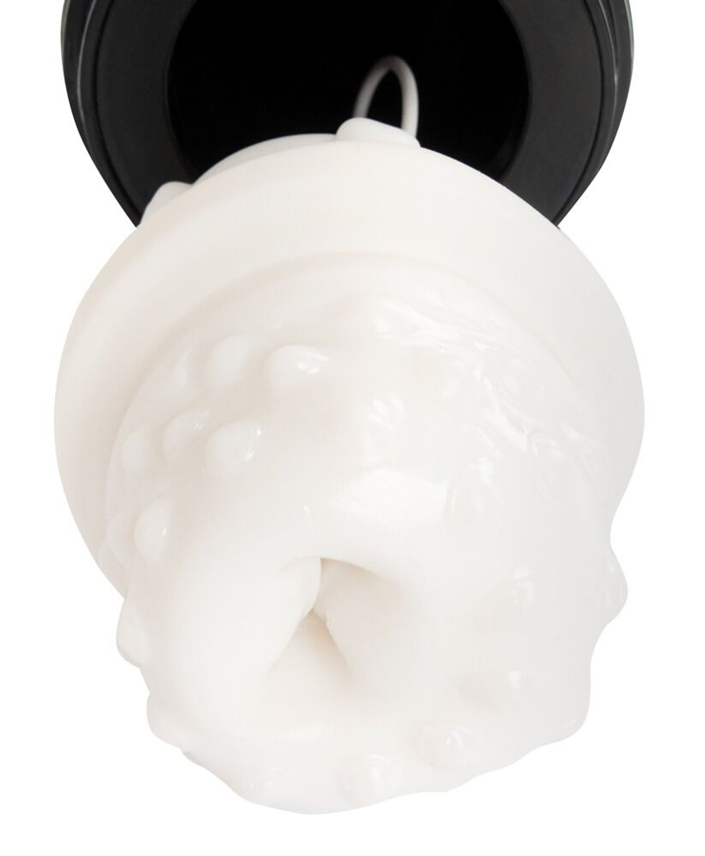 Вибромастурбатор с функцией всасывания Masturbator with 2 Functions (Цвет: белый с зеленым)