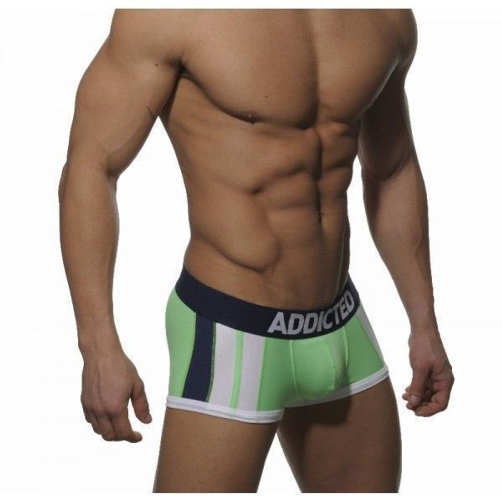 Мужские трусы боксеры мятные Addicted mint sportive stripes boxer