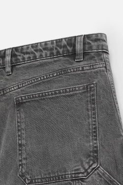 ZARA ШОРТЫ КАРГО, ТЕМНО-СЕРЫЙ