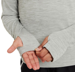 Футболка для девочки Nike Kids Dri-Fit Long Sleeve 1/2 Zip Top - dark grey heather/white