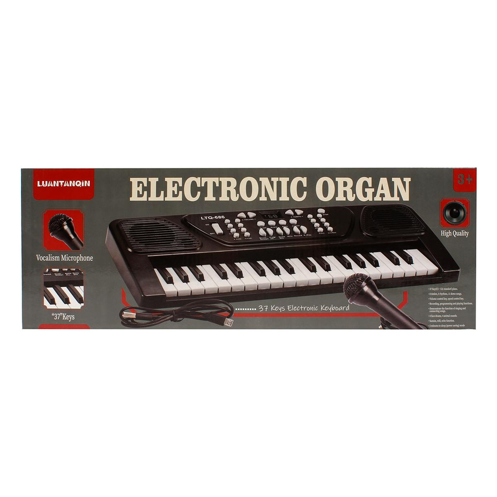 Синтезатор на бат. с микрофоном, коробка LTQ-686