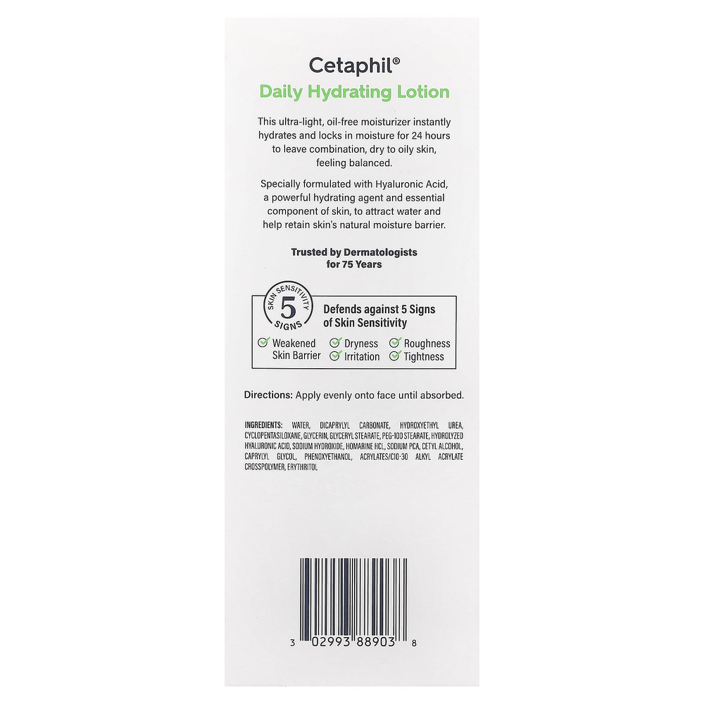 Cetaphil, увлажняющий лосьон для ежедневного применения, без масла, для всех типов кожи, 88 мл (3 жидк. унции)