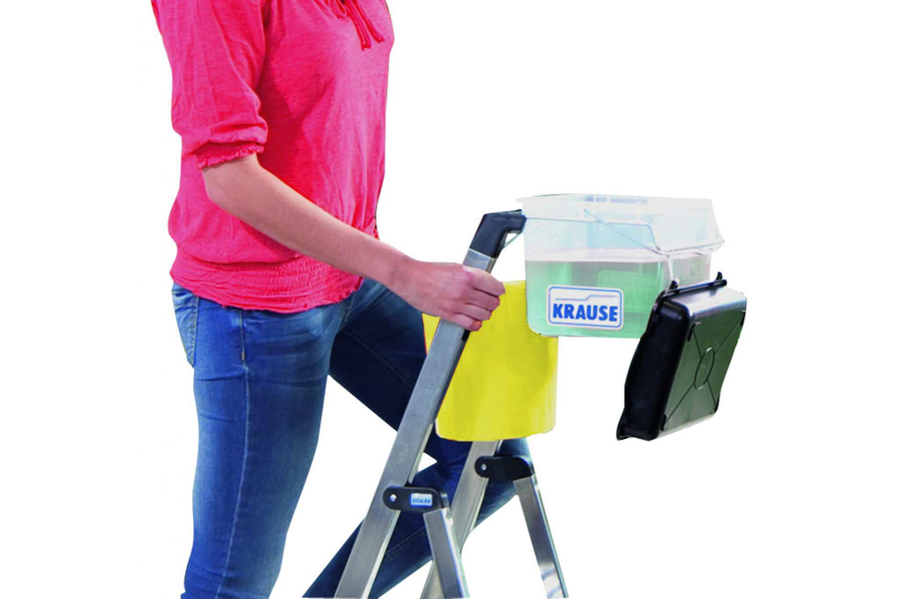 SECURY Стремянка,6 ступеней 100 мм, универсальная мульти-грип полка (126542)