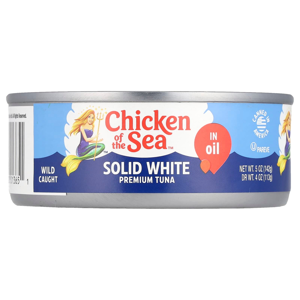 Chicken of the Sea, Белый тунец премиального качества в масле, 142 г (5 унций)