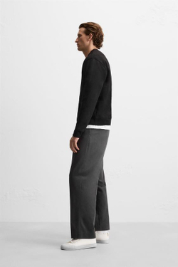 ZARA ТОЛСТОВКА С КРУГЛЫМ ВЫРЕЗОМ, ЧЕРНЫЙ