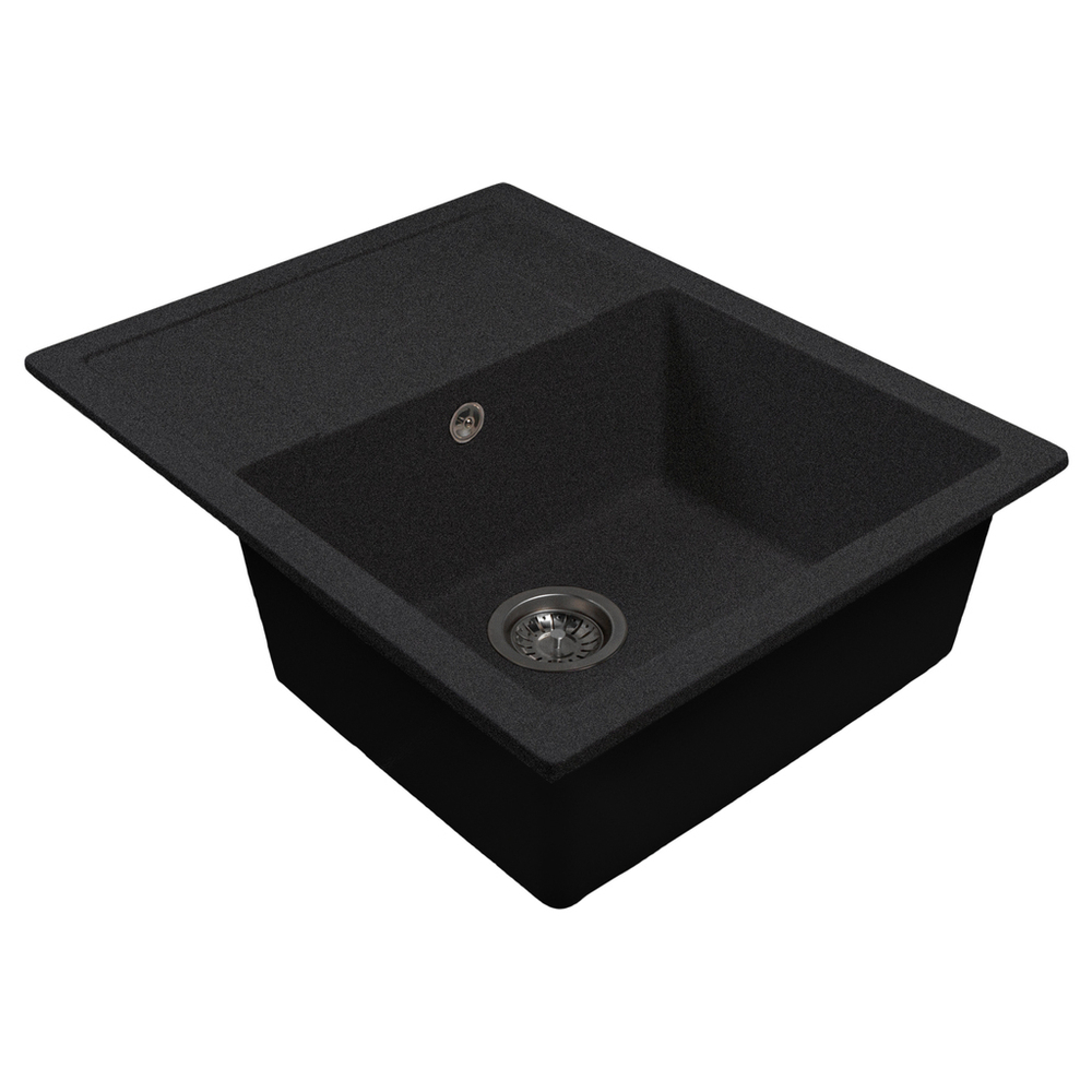 Мойка ML-GMS115 СТАНДАРТ с крылом, черный (308), 645*505*190мм