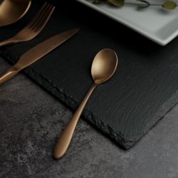 Ложка чайная 14,3 см матовая цвет светлая медь PVD   [12]