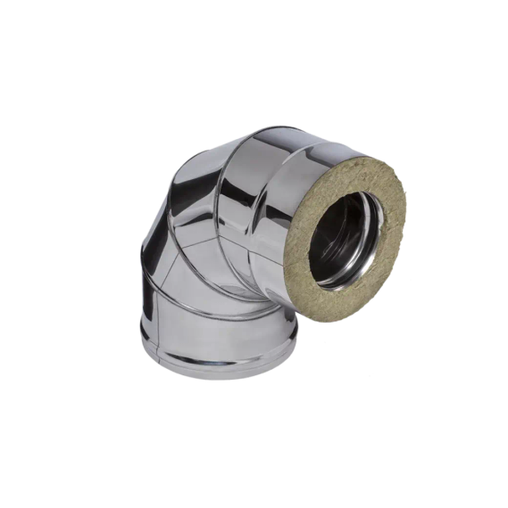 Колено Ferrum DN180*280 90 градусов 0,8/430 сэндвич 23093