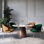 Стул-полукресло Bradex Home Emil зеленый с золотыми ножками