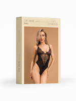 Соблазнительное боди с кружевом и V-образным вырезом