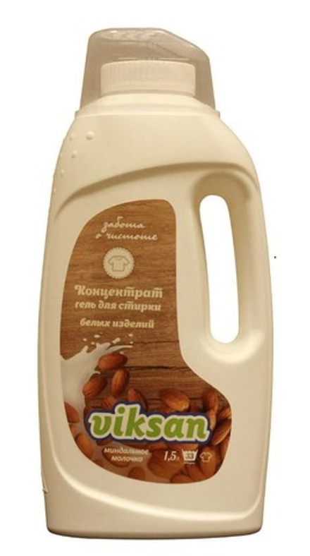 Гель-концентрат для белых изделий "Viksan - Миндальное молочко" 1,5л. Аквасан
