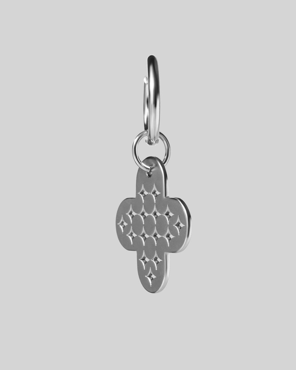 Моносерьга Pitted Cross