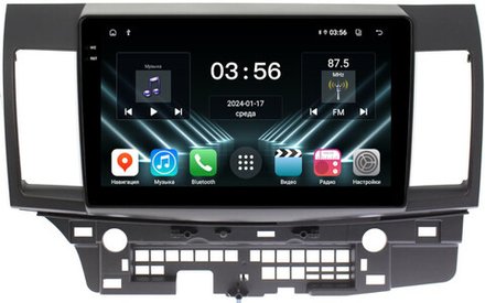 Магнитола для Mitsubishi Lancer X 2007-2016 - FarCar DX037M монитор 10.36" IPS на Android 13, 4+64Гб, CarPlay