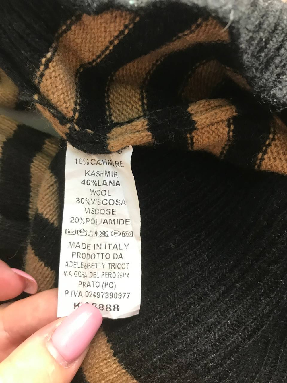 Джемпер из шерсти в полоску, визуально на 46 размер