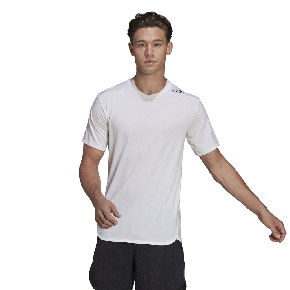 Мужское теннисное поло adidas Designed For Training T-Shirt Men - White