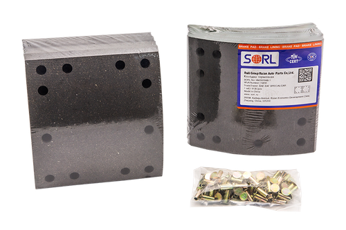 Накладка тормозная, к-т 8шт+заклепки 96шт 419x178 1-й рем. ROR, SAF (19036) SORL