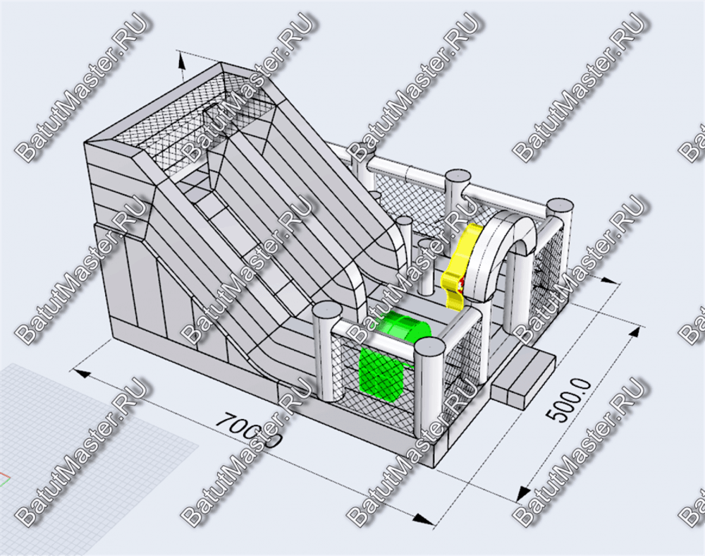Коммерческий надувной батут "Цирк" 7*5*4 м