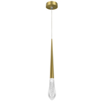 807003-4 Подвес PUNTO MINI с декоративной насадкой (капля) (807003+807000-4) LED 4W 282LM 24G ЛАТУНЬ 3CCT 3000/4000/6000K