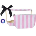 Косметички 2шт «ФРАТЕЛЛИ», цвет цвет розовый/белый, 26*15*7см (лейбл Ultramarin)