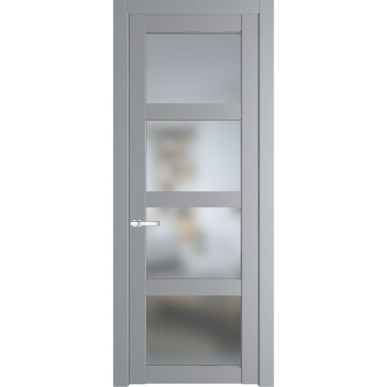 Межкомнатная дверь эмаль Profil Doors 1.4.2PD смоки остеклённая