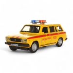 Модель ин. мет. "Ваз-2104 жигули. Медслужба" 12см, желтый в коробка (Технопарк)