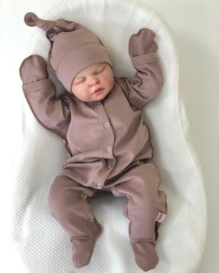 Слип хлопковый + шапочка какао