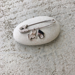 брошь-булавка "Хранитель счастья". Серебро 925.